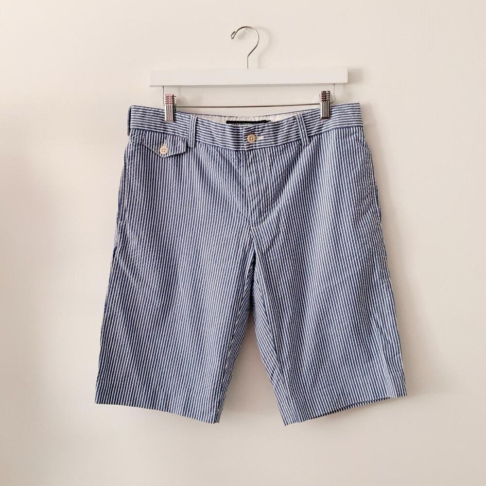 NWT Ralph Lauren Sport Blue & White Striped Chino Shorts Size 8